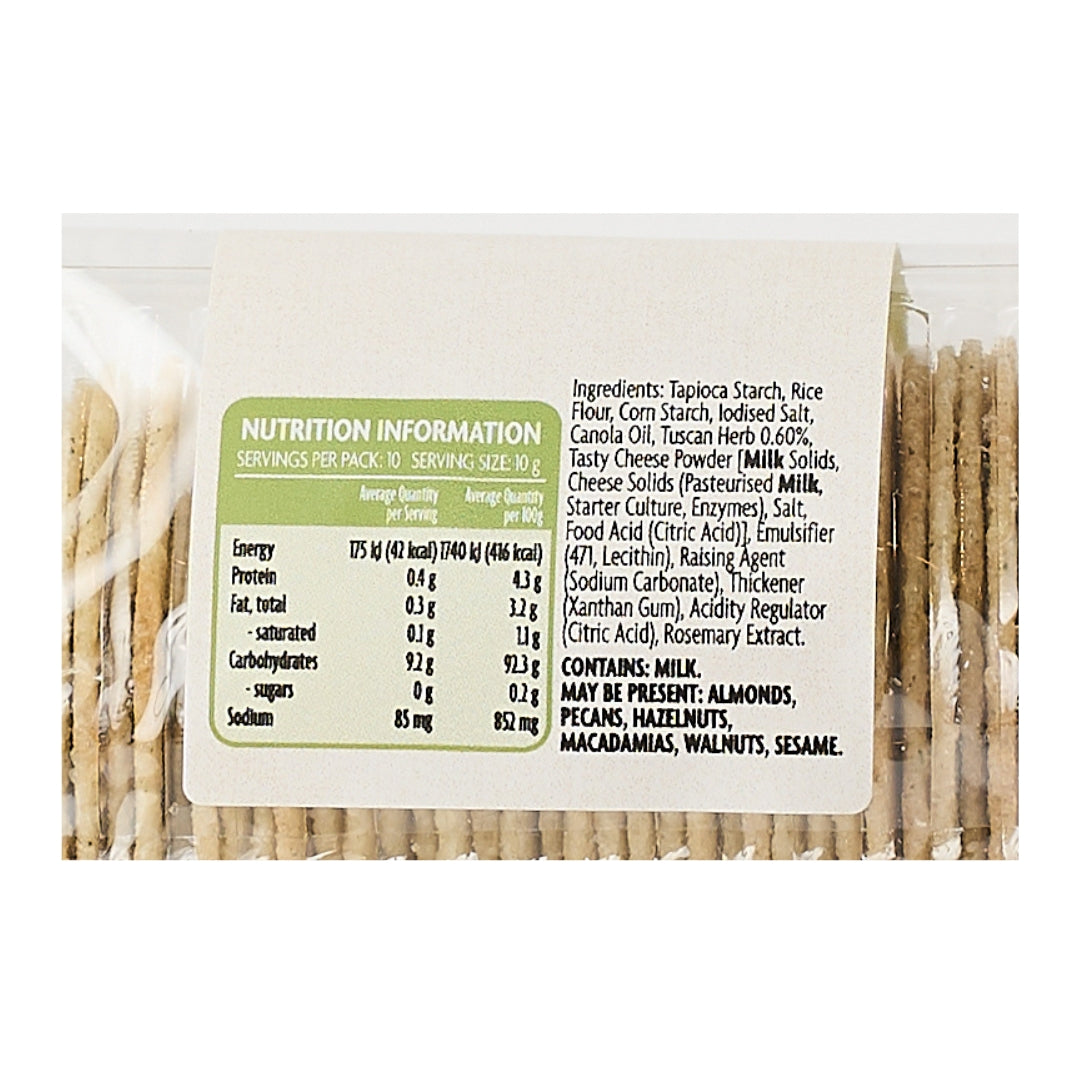Ambrosia Bakehouse – Gluten Free Wafers Tuscan Herb 100g x 24