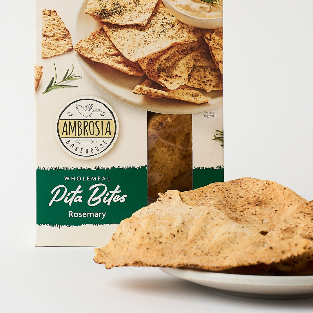 Ambrosia Bakehouse – Pita Bites Rosemary 100g x 10