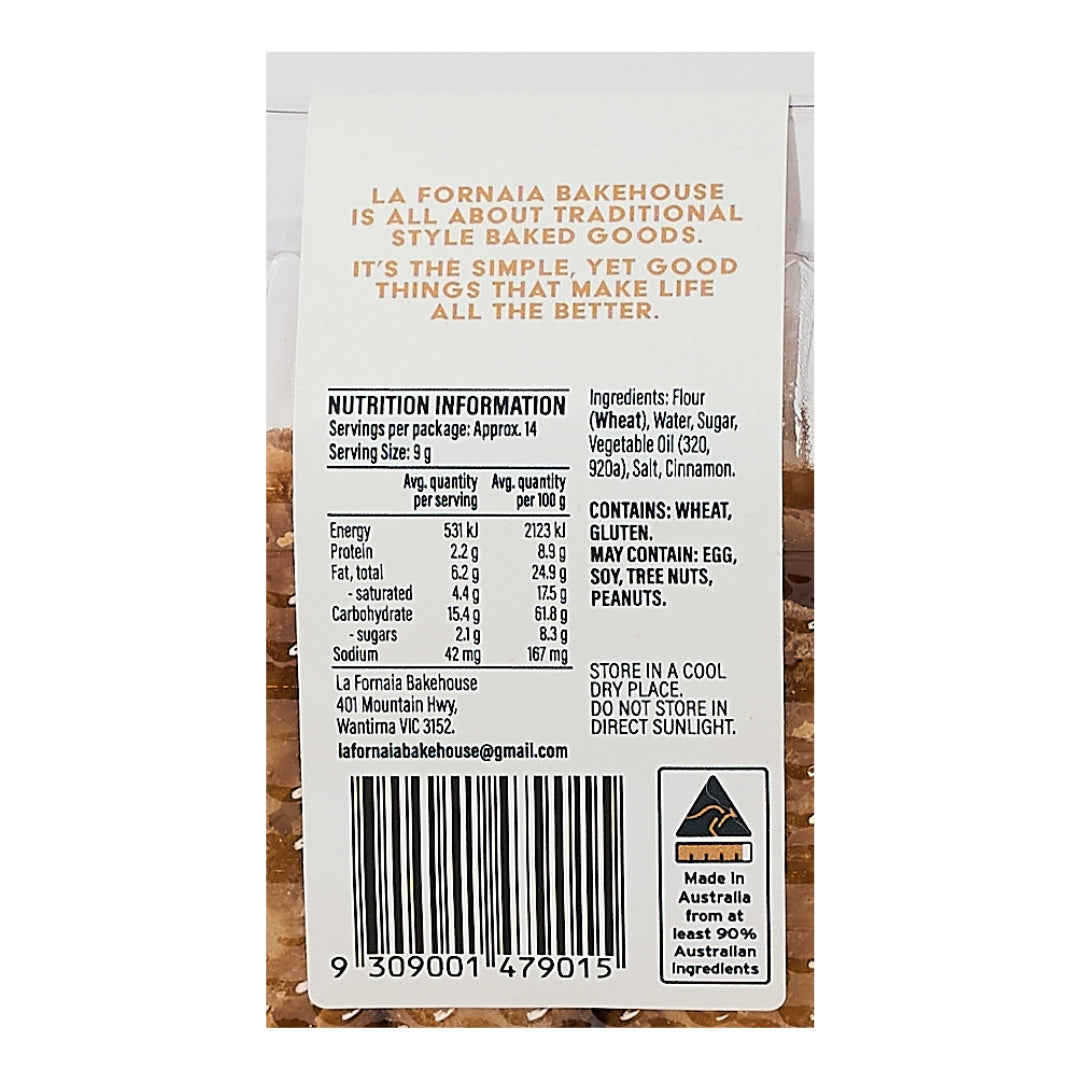 La Fornaia Bakehouse – Traditional Italian Crostoli 150g x 12