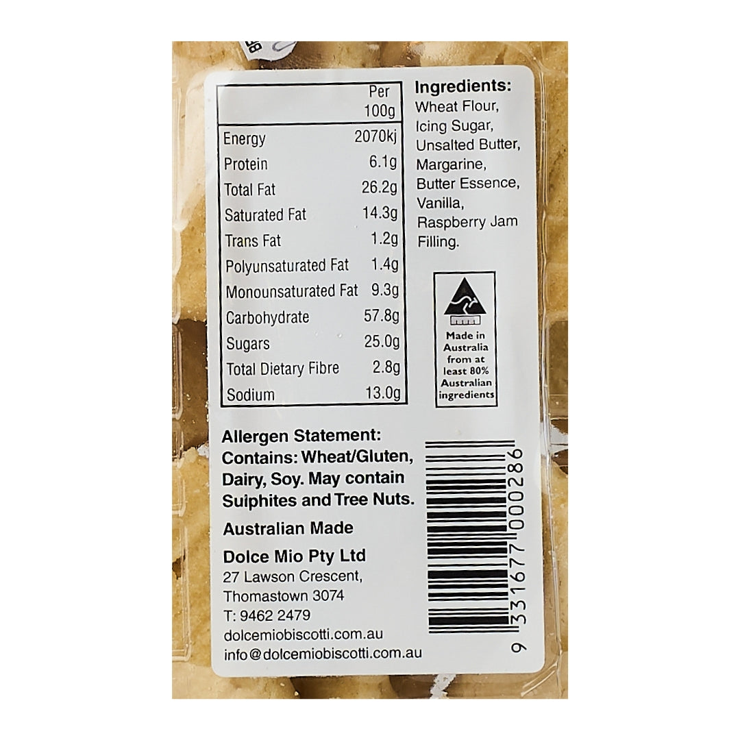 Dolce Mio – Raspberry Jam Shortbread 200g x 12