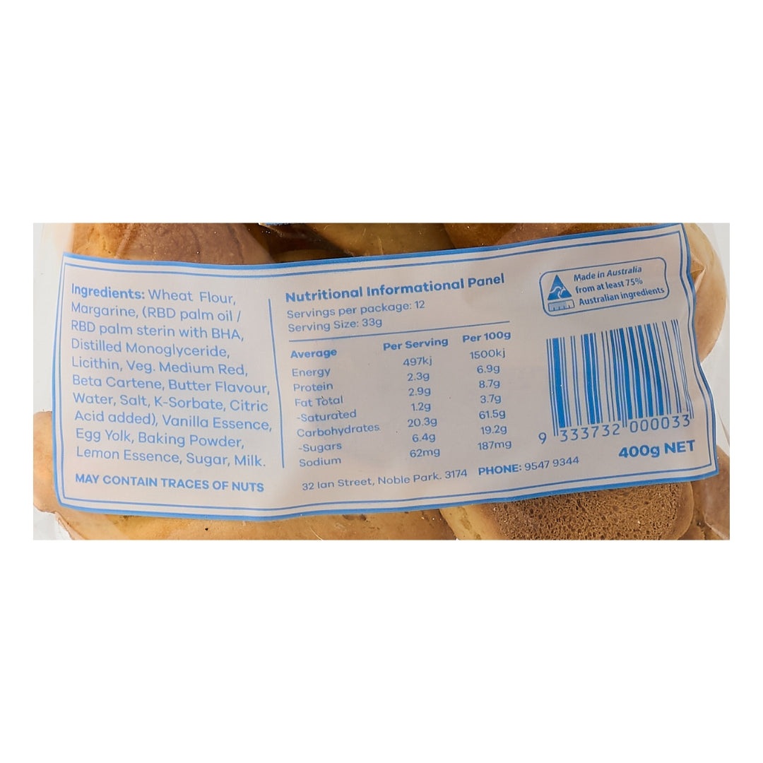 Ciro's – Vanilla Biscuits 400g x 10