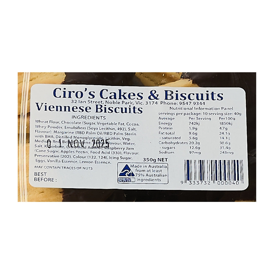 Ciro's – Viennese Biscuits 350g x 15