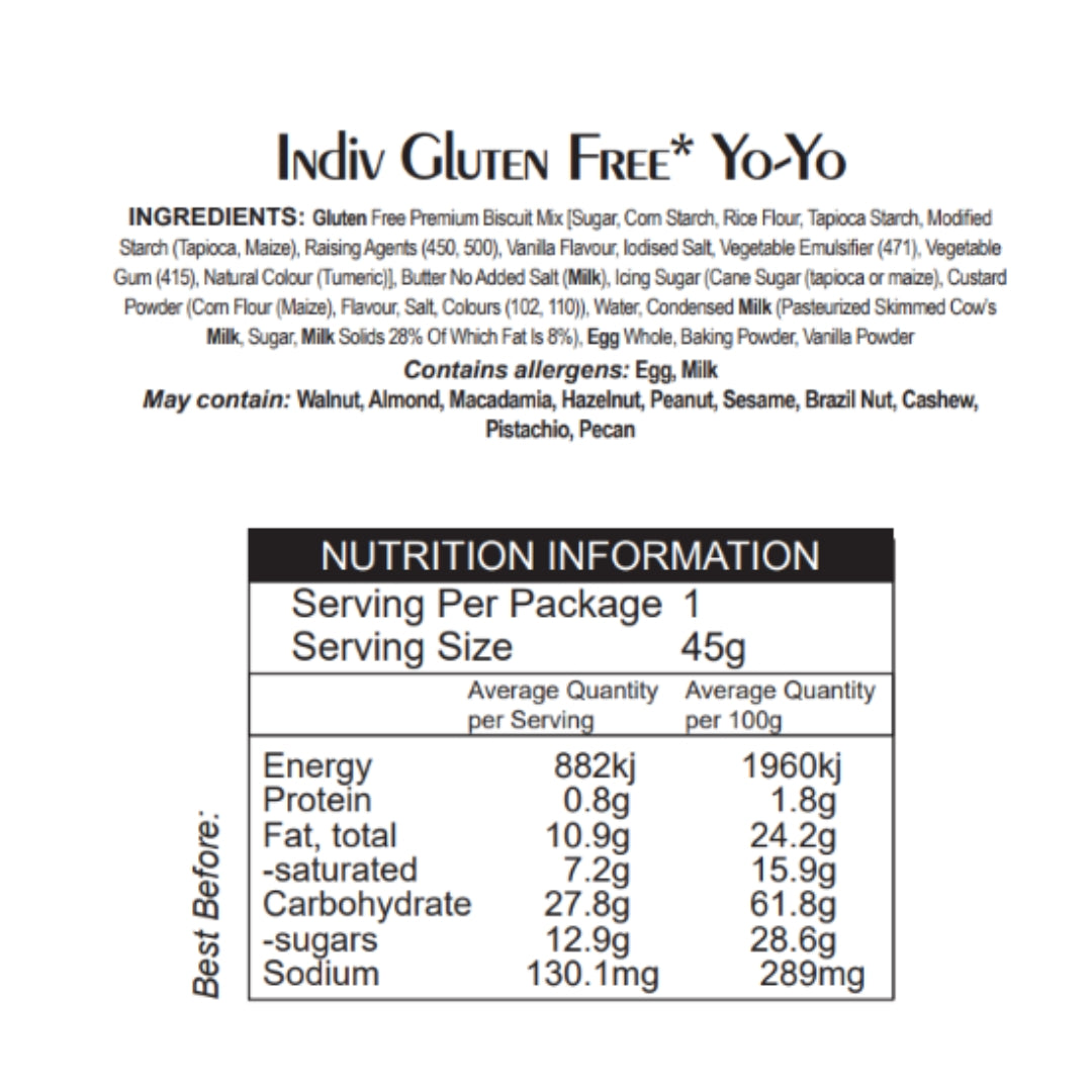Bulk Products – Gluten Free Butter Yoyo’s 20 pc