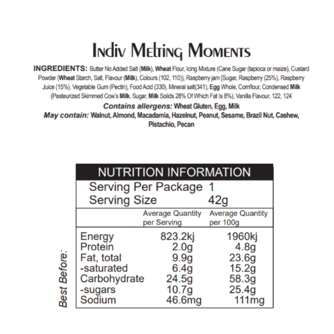 Bulk Products – Melting Moments 24 pc