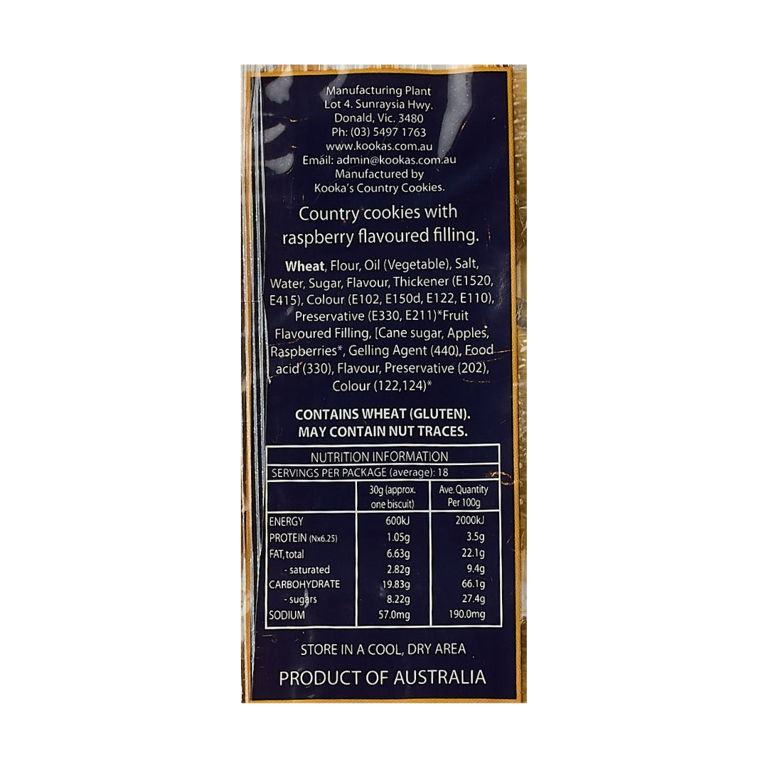 Kooka’s Country Cookies – Jam (Raspberry) 500g x 12