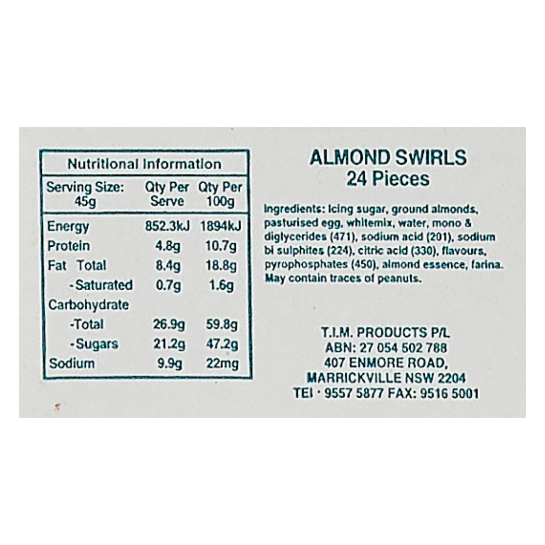 TIM Bulk – Almond Short Breads 30 pc