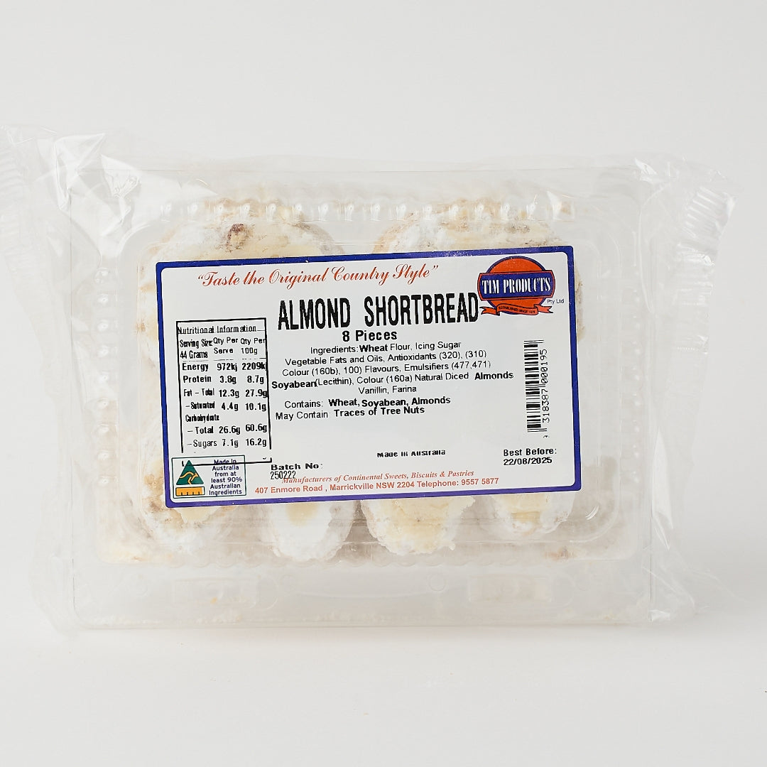 TIM Retail – Almond Shortbread 350g (16 x 8pk)