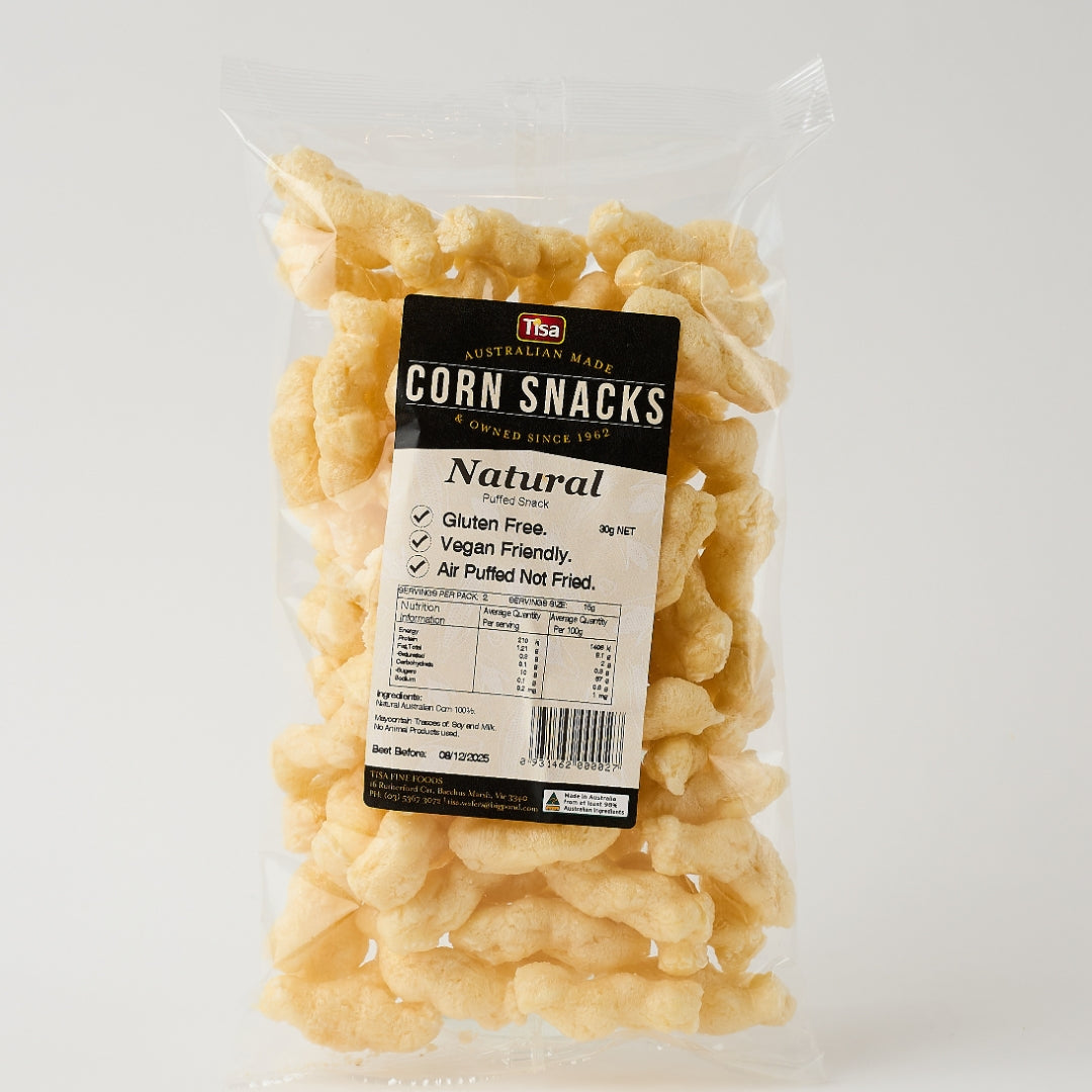 TISA Corn Snacks – Natural 40g x 16