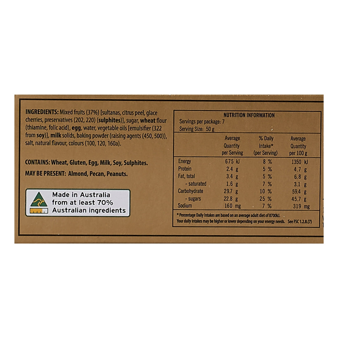 Thornton & Wild – Light Fruit Cake 350g x 9