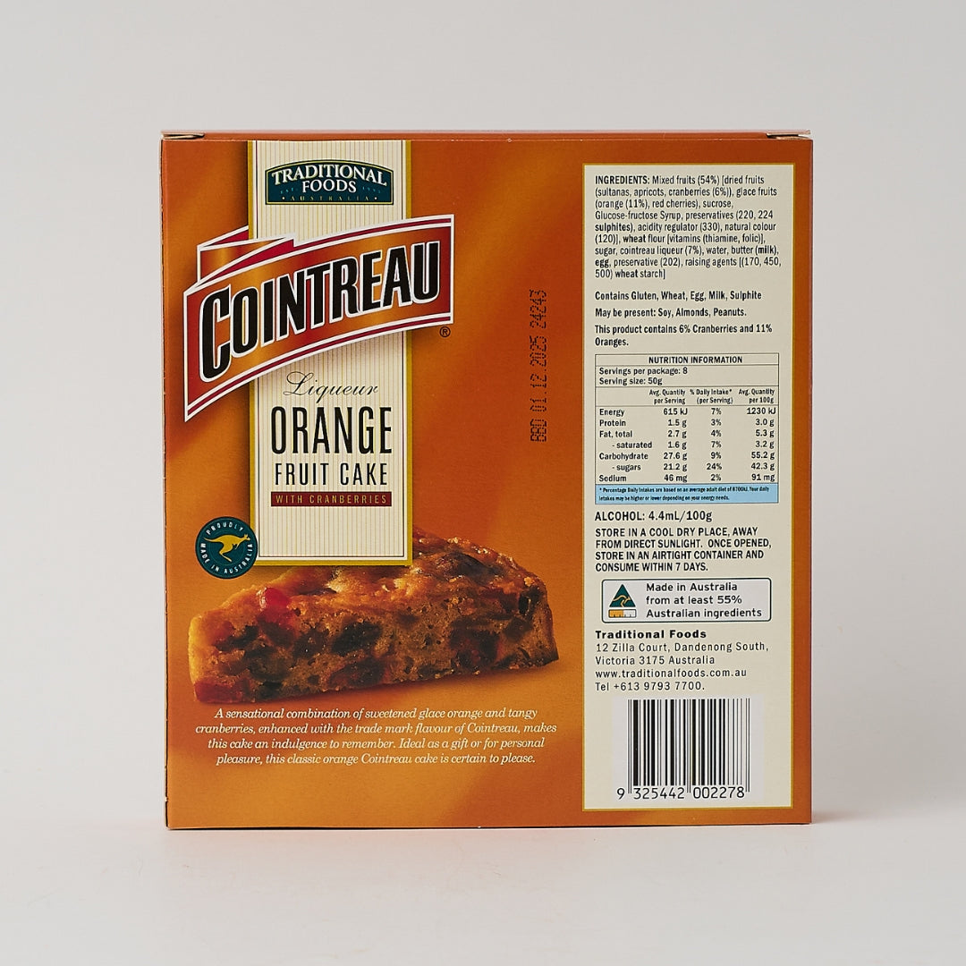 Traditional Foods – Orange & Cointreau Fruit Cake 400g x 8