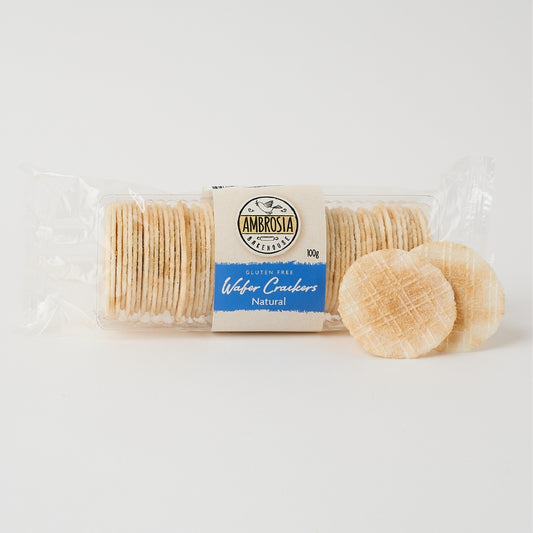 Ambrosia Bakehouse – Gluten Free Wafers Natural 100g x 24