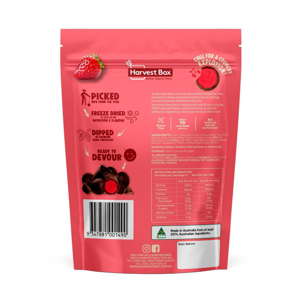 Harvest Box Freeze Dried Dipped Strawberry 100g x 9