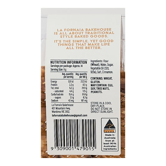 La Fornaia Bakehouse – Traditional Italian Crostoli 150g x 12