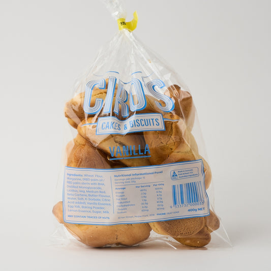 Ciro's – Vanilla Biscuits 400g x 10
