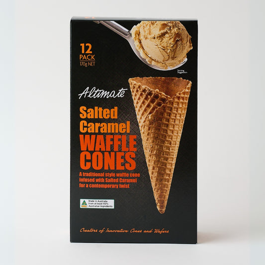 Altimate Waffle – Salted Caramel Waffle Cones 12 pk x 6