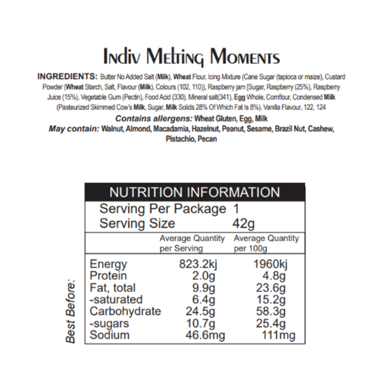 Bulk Products – Melting Moments 24 pc