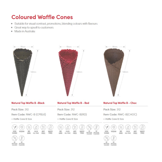 Altimate – Coloured Waffle Cones (Novelty Products)