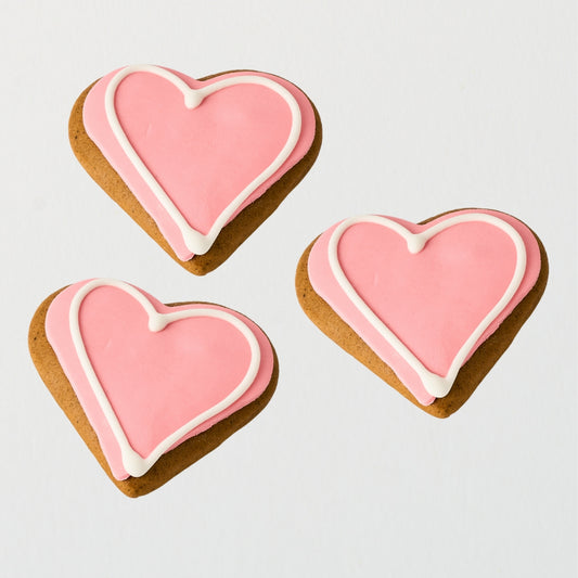 Ambrosia Bakehouse – Pink Hearts Honeybread (Iced) 33g x 24