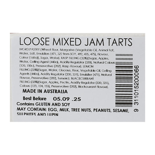 Heather Brae Bulk – Mixed Jam Tarts 36 pc