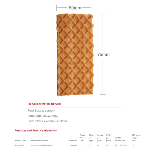 Altimate – Ice Cream Wafers Natural (Novelty Products)