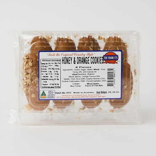 TIM Retail – Honey & Orange Cookies 335g (12 x 8pk)