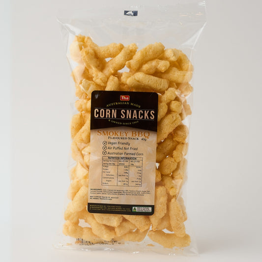 TISA Corn Snacks – Smokey BBQ 40g x 16